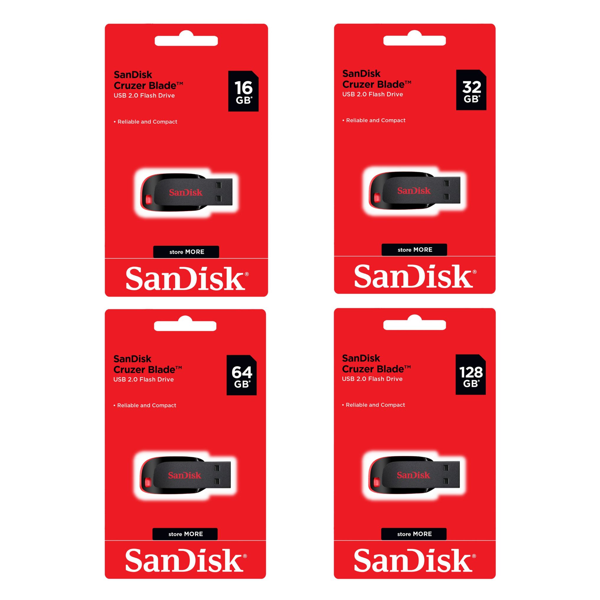 SanDisk Cruzer Blade USB 2.0 Flash Drive | Portable Data Storage Device