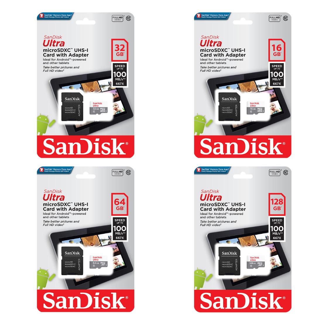 Buy SanDisk Ultra MicroSD UHS-I Memory Card with Adapter | BENIDATA